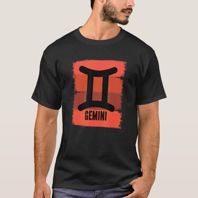 Camiseta Mens Retro Gemini Season June Birday May King Zo (Frente)