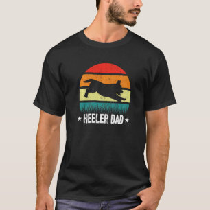 Camiseta Mens Retro Heeler Dad Vintage Australian Cattle Do