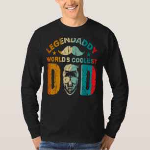 Camiseta Mens Retro Legenaddy Worlds Pai Mais Frio para Leg