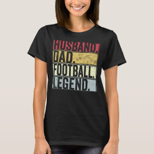 Camiseta Mens Retro Marido Pai Legenda De Futebol Para Fath