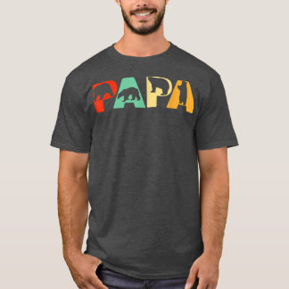 Camiseta Mens Retro Papa Urso Pai Engraçado Urso Engraçado