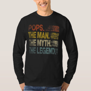 Camiseta Mens Retro Pop Man Myth Legend Vintage D do Pai
