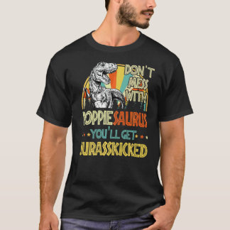 Camiseta Mens Retro Poppiesaurus Dinosaur Rex Vintage Fathe