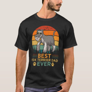 Camiseta Mens Retro Style Best Fox Terrier Pai Nunca Pai