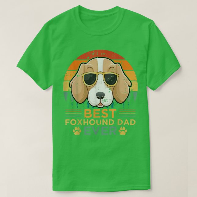 Camiseta Mens Retro Style Melhor Pai de Fohound Nunca Da Pa (Frente do Design)