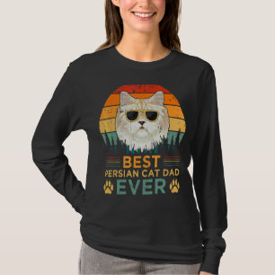 Camiseta Mens Retro Style Melhor Pai De Gato Persa Já Pai