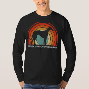 Camiseta Mens Retro Style Melhor Pai De Greyhound Italiano