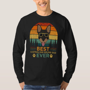 Camiseta Mens Retro Style Melhor Pai Kelpie Australiano Nun
