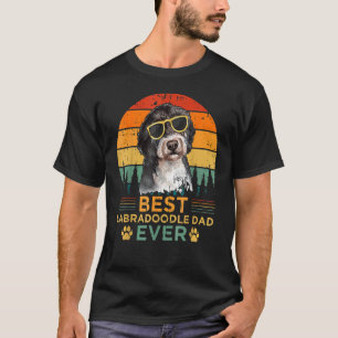 Camiseta Mens Retro Style Melhor Pai Labradoodle Já Pai'