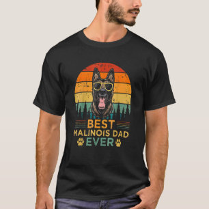 Camiseta Mens Retro Style Melhor Pai Malinois Nunca D do Pa