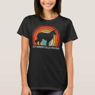 Camiseta Mens Retro Style Vintage Best Border Collie Pai Ev