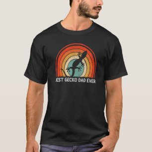 Camiseta Mens Retro Style Vintage Melhor Pai De Gecko Algum