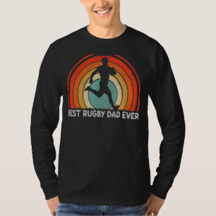 Camiseta Mens Retro Style Vintage Melhor Pai De Rugby Já Fe
