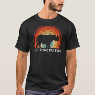 Camiseta Mens Retro Style Vintage Melhor Pai Rhino Alguma V