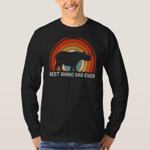 Camiseta Mens Retro Style Vintage Melhor Pai Rhino Alguma V