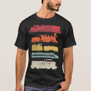 Camiseta Mens Retro Trains Adega Vintage Railroad Train Ch