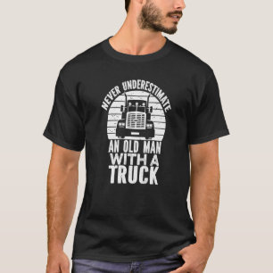 Camiseta Mens Retro Truck Driver Big Rig