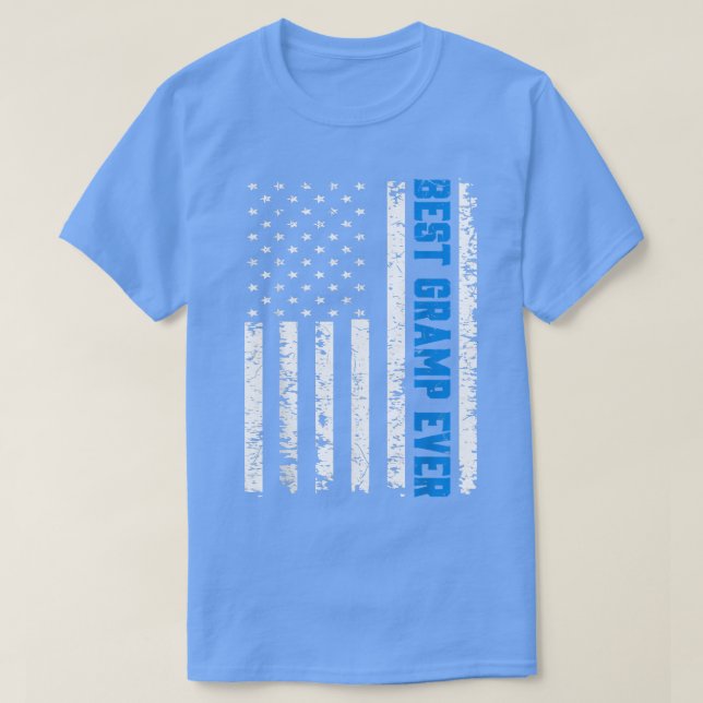 Camiseta Mens Retro US Best Gramp Ever 4th Of July Father's (Frente do Design)