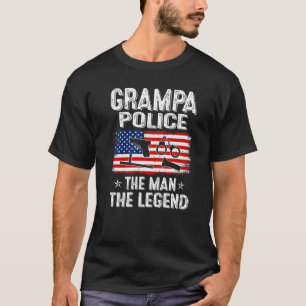 Camiseta Mens Retro-Us Dia de os pais De Bandeira Grampa Po