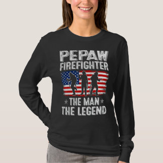 Camiseta Mens Retro-Us Dia de os pais de Sinalizador Pepaw 