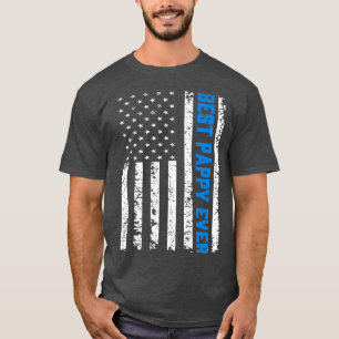 Camiseta Mens Retro US Melhor Pappy Em 4 De Julho Do Pai