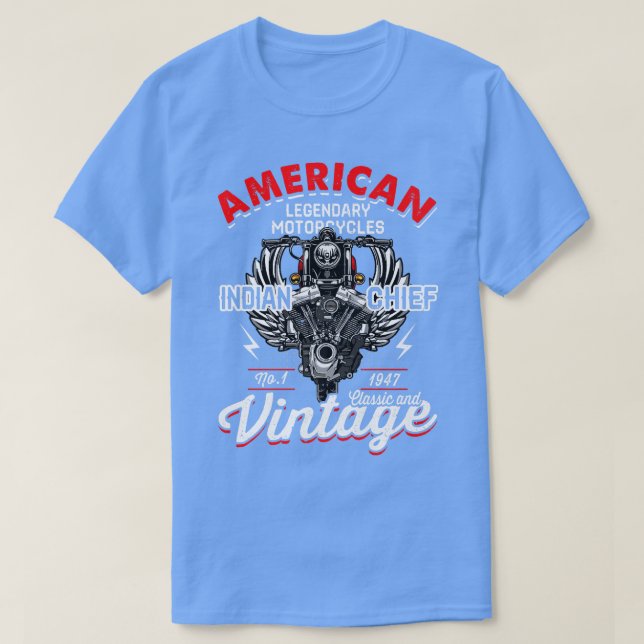 Camiseta Mens Retro Vintage Americano (Frente do Design)