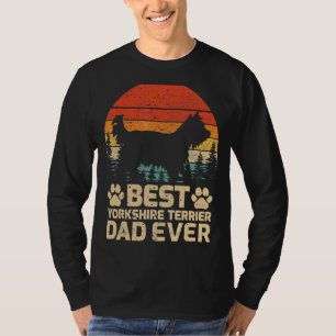 Camiseta Mens Retro Vintage Best Yorkshire Terrier Pai Nunc