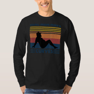 Camiseta Mens Retro Vintage Homens Reais Têm Curvas Pai Fat