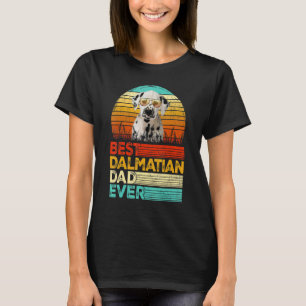 Camiseta Mens Retro Vintage Melhor Pai Dalmaciano Pais Nunc