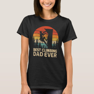 Camiseta Mens Retro Vintage Melhor Pai de Escalada