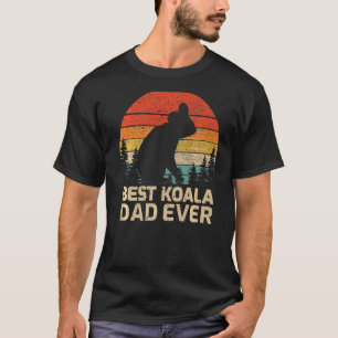 Camiseta Mens Retro Vintage Melhor Pai de Koala Nunca Da Pa