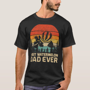 Camiseta Mens Retro Vintage Melhor Pai De Melancia Já Pai