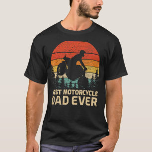 Camiseta Mens Retro Vintage Melhor Pai De Motocicleta Já Pa