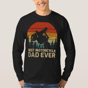 Camiseta Mens Retro Vintage Melhor Pai De Motocicleta Já Pa
