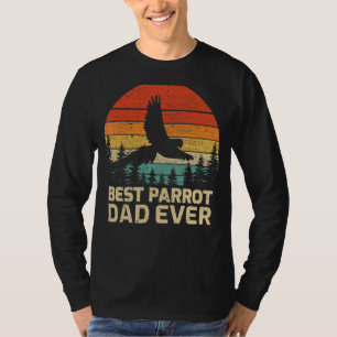 Camiseta Mens Retro Vintage Melhor Pai de Papagaio Nunca D