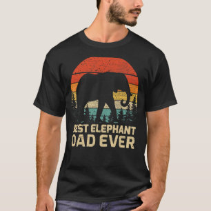 Camiseta Mens Retro Vintage Melhor Pai Elefante Nunca do Pa