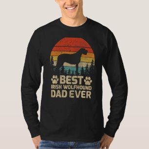 Camiseta Mens Retro Vintage Melhor Pai Irlandês De Wolfhoun