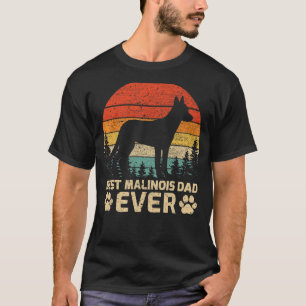 Camiseta Mens Retro Vintage Melhor Pai Malinois Nunca do Pa