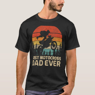 Camiseta Mens Retro Vintage Melhor Pai Motocross Já Pai'