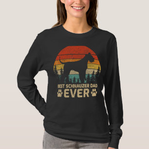 Camiseta Mens Retro Vintage Melhor Pai Schnauzer Já Pai'