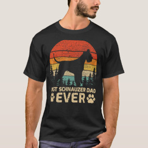 Camiseta Mens Retro Vintage Melhor Pai Schnauzer Já Pai'
