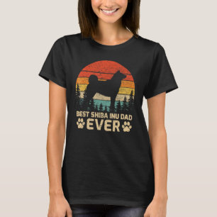 Camiseta Mens Retro Vintage Melhor Pai Shiba Inu Nunca Pai