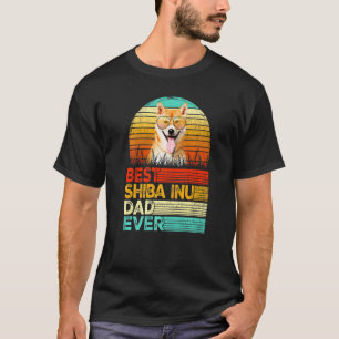 Camiseta Mens Retro Vintage Melhor Pai Shiba Inu Nunca Pais