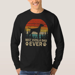 Camiseta Mens Retro Vintage Melhor Pai Vizsla Nunca D do Pa