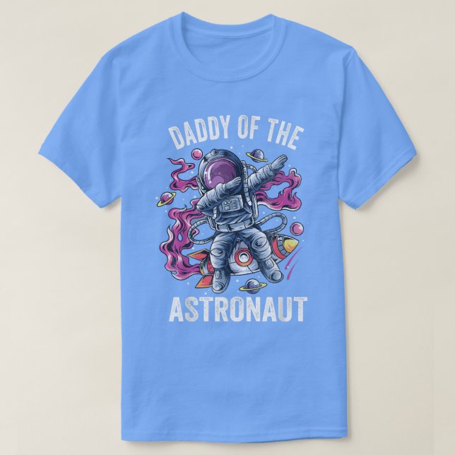 Camiseta Mens Rocket Father Dad Daddy Man FaAstronaut  (Frente do Design)