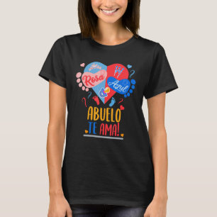 Camiseta Mens Rosa Azul Abuelo te Ama Revolução de Gênero