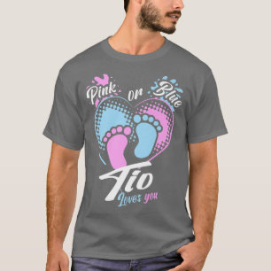 Camiseta Mens Rosa Ou Azul Tio Te Ama Parte Revelação De Gê