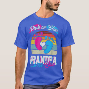 Camiseta Mens Rosa Ou Azul Vovô Te Ama A Revelação De Gêner