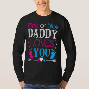 Camiseta Mens Rosa Ou Pai Azul Te Ama Pai De Ser Gen