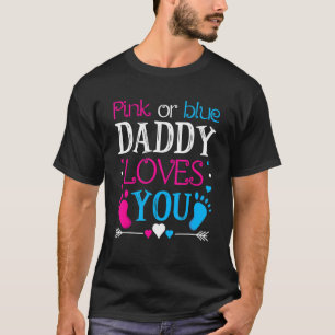 Camiseta Mens Rosa Ou Pai Azul Te Ama Pai De Ser Gen